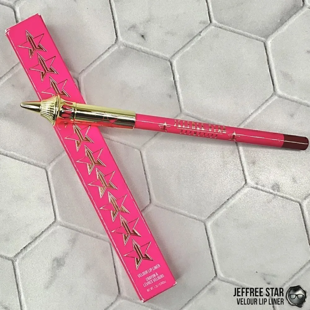 JEFFREE STAR VELOUR LIP LINER PENCIL IN ANDROGYNY DIRTY PLUM MAUVE FULL SIZE NEW - Picture 3 of 14